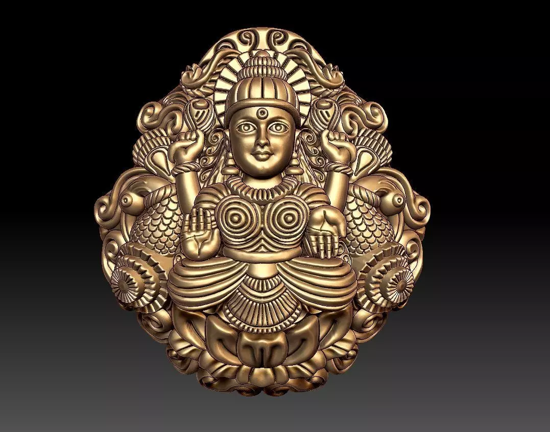 NAGASH LAKSHMI PENDENT 3D print model_0