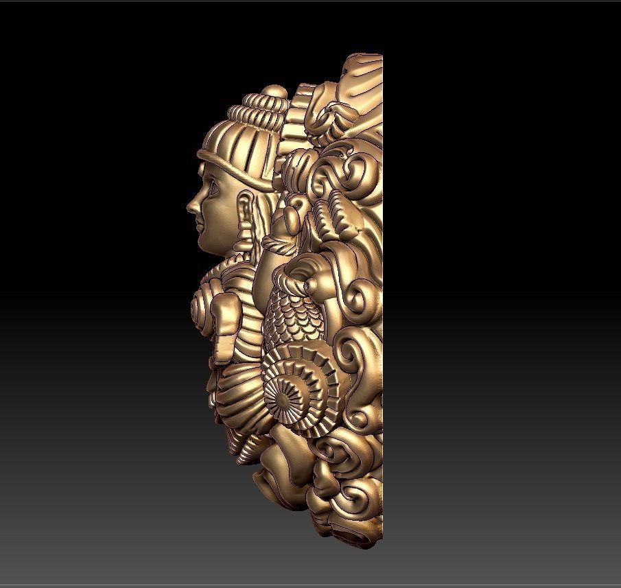 NAGASH LAKSHMI PENDENT 3D print model_1