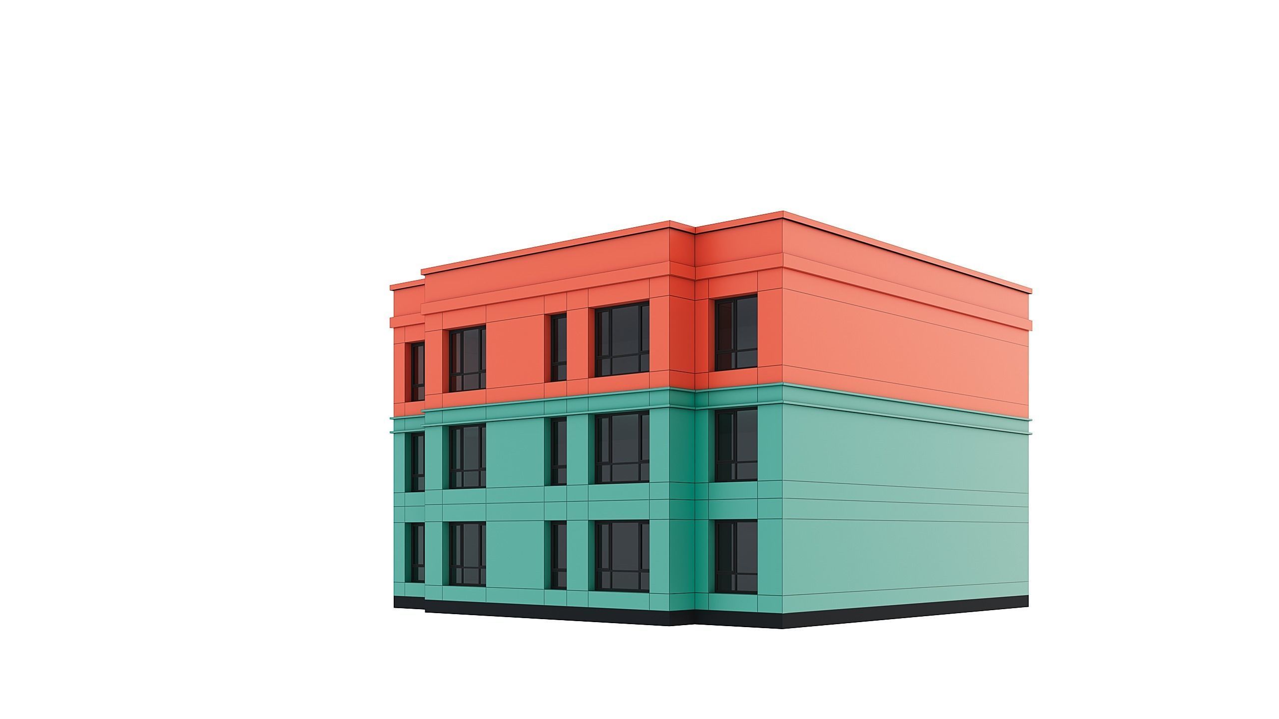 Residential Building 006 3D model_9