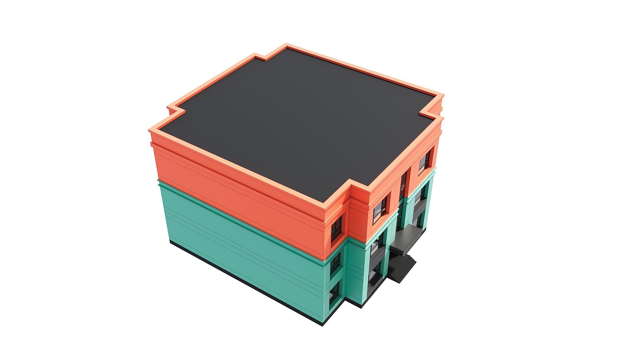 Residential Building 006 3D model_7