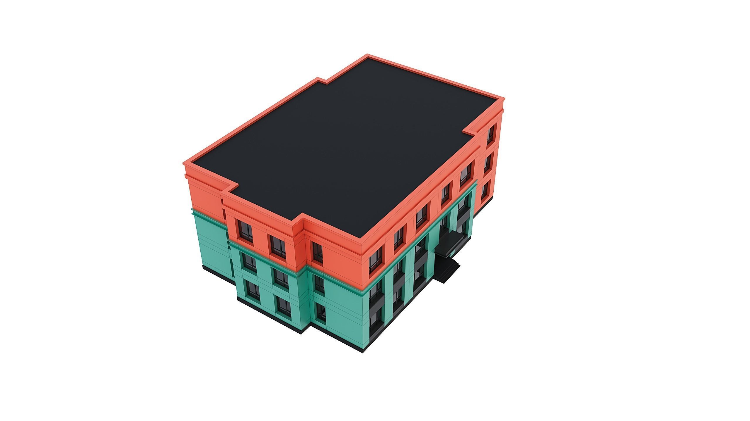 Residential Building 006 3D model_8
