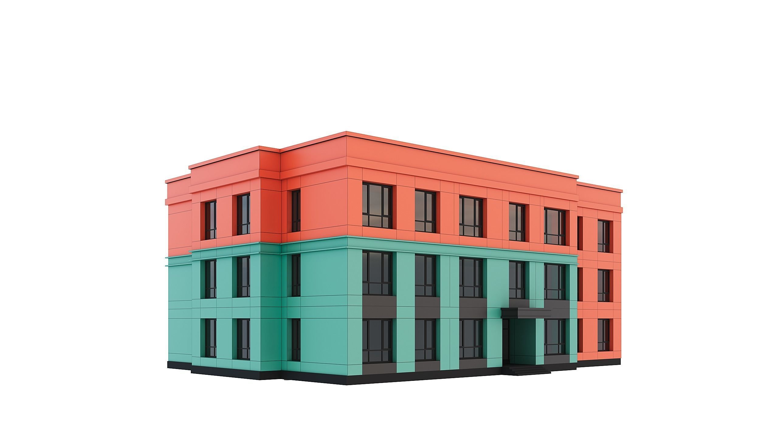Residential Building 006 3D model_2