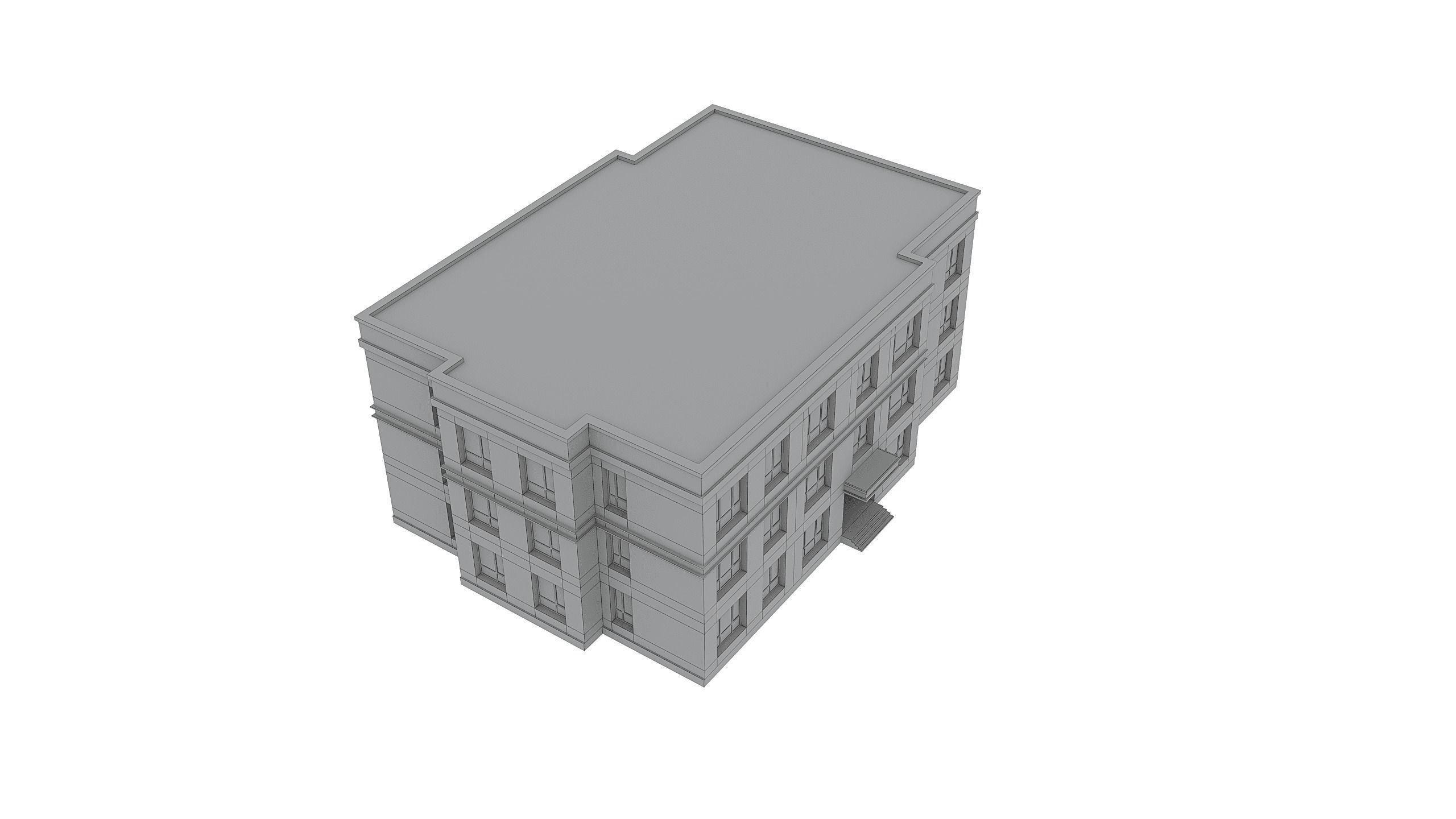 Residential Building 006 3D model_12