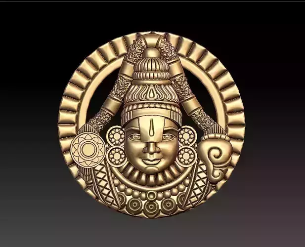 THIRUPATHI BALAJI PENDENT 3D print model