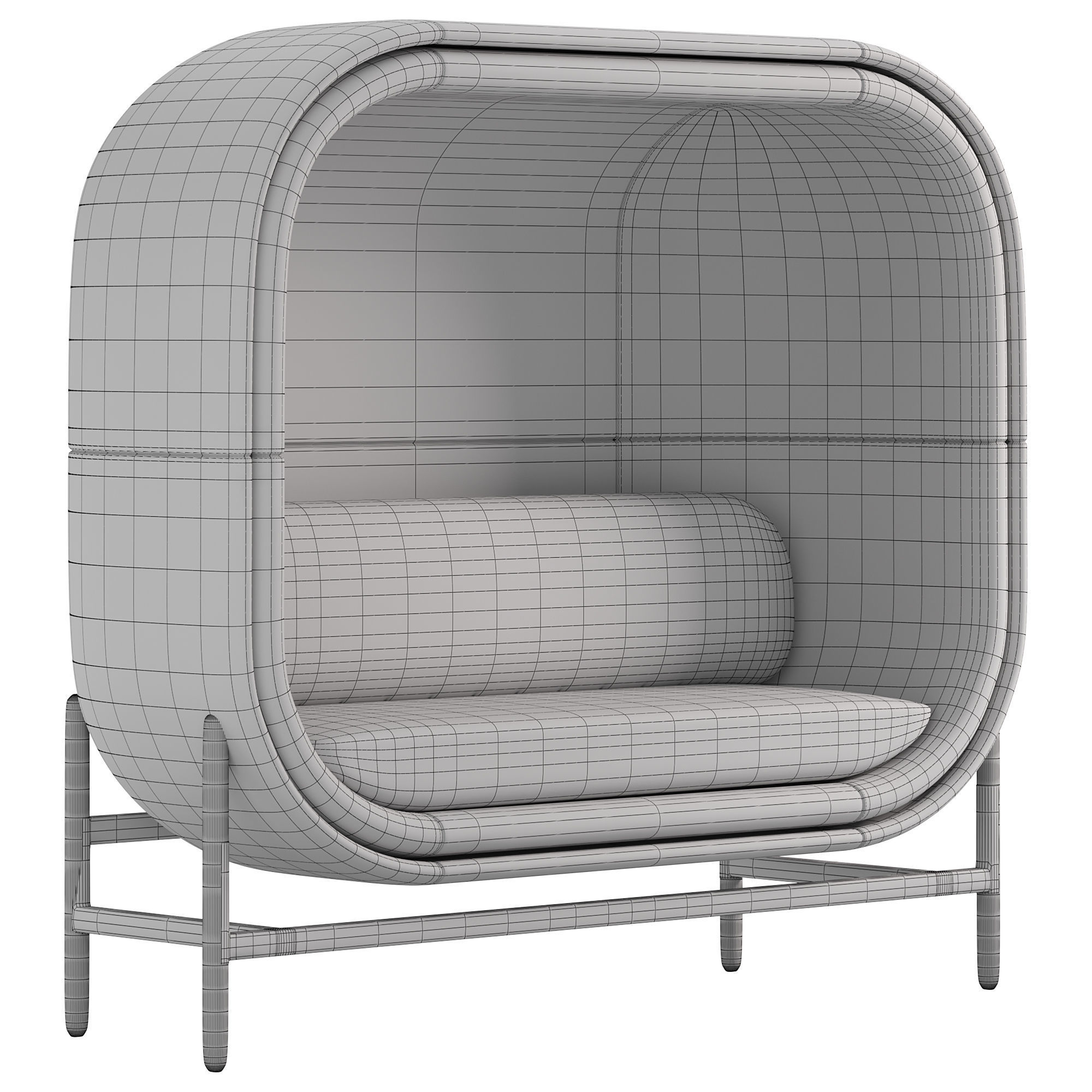 Capsule sofa 3D model_4
