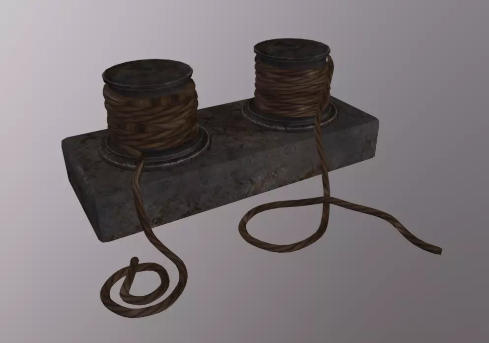 Blocking Rope Vent Low-poly 3D model_0