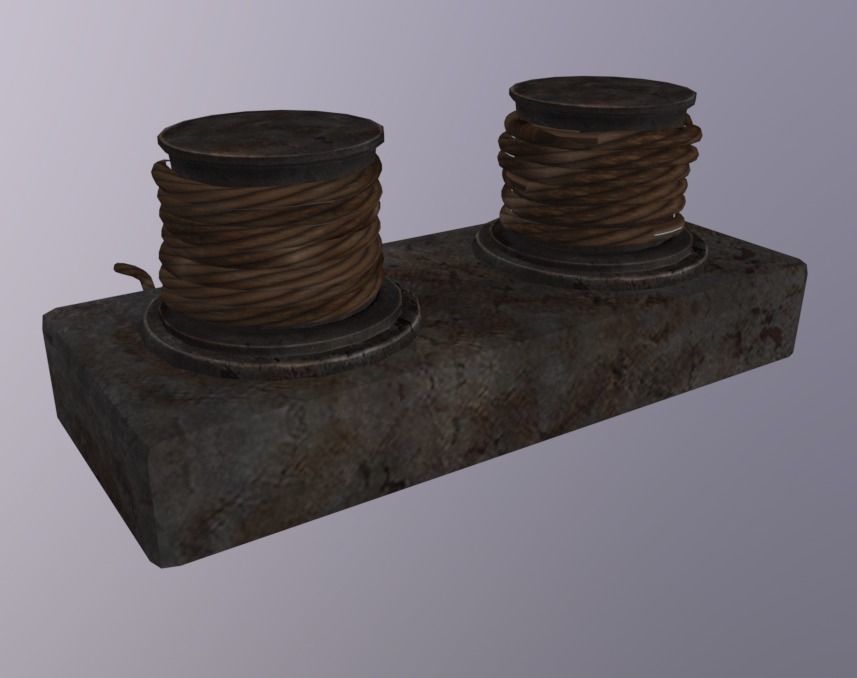 Blocking Rope Vent Low-poly 3D model_3