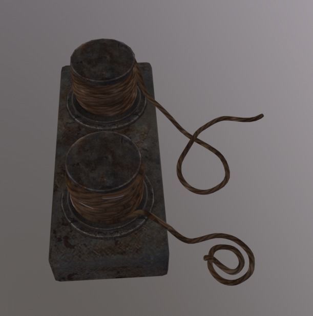 Blocking Rope Vent Low-poly 3D model_5