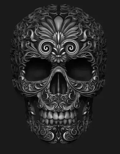 Skull ornamental  3D print model