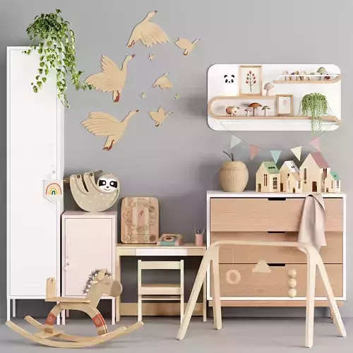 children decor set 04 3D model