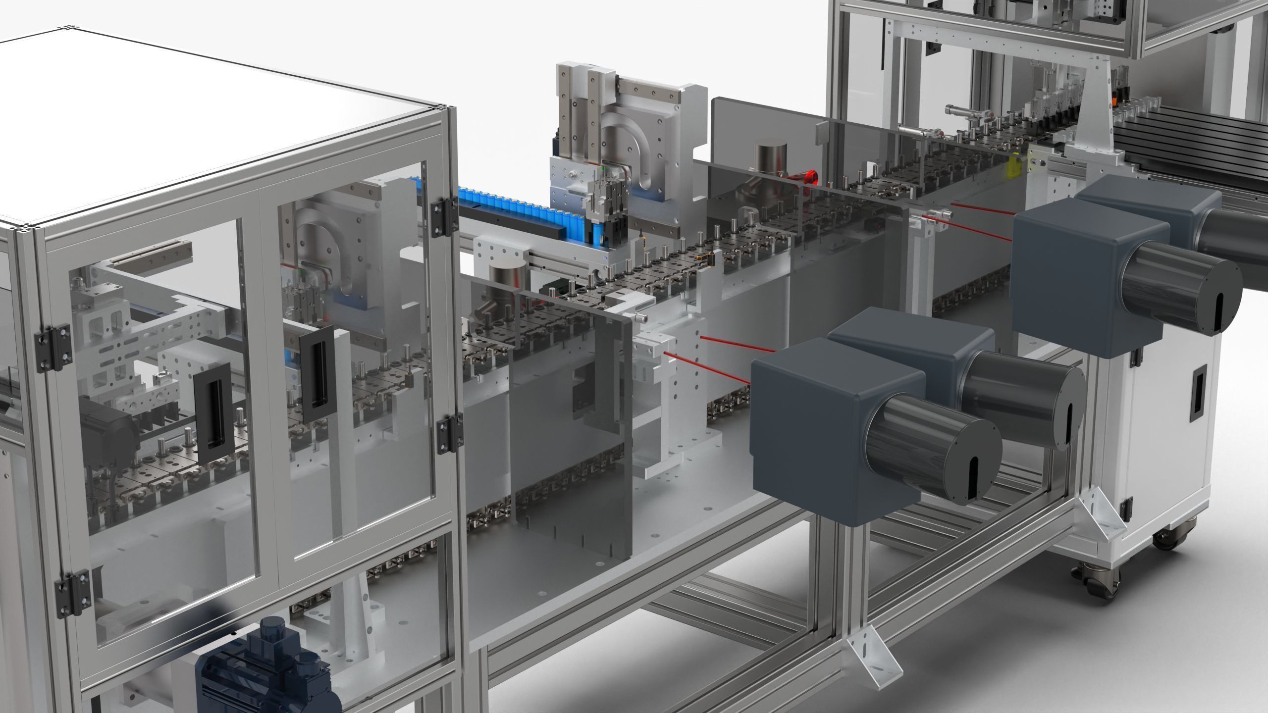 Automatic 18650 Battery X-Ray Testing Machine 3D model_11