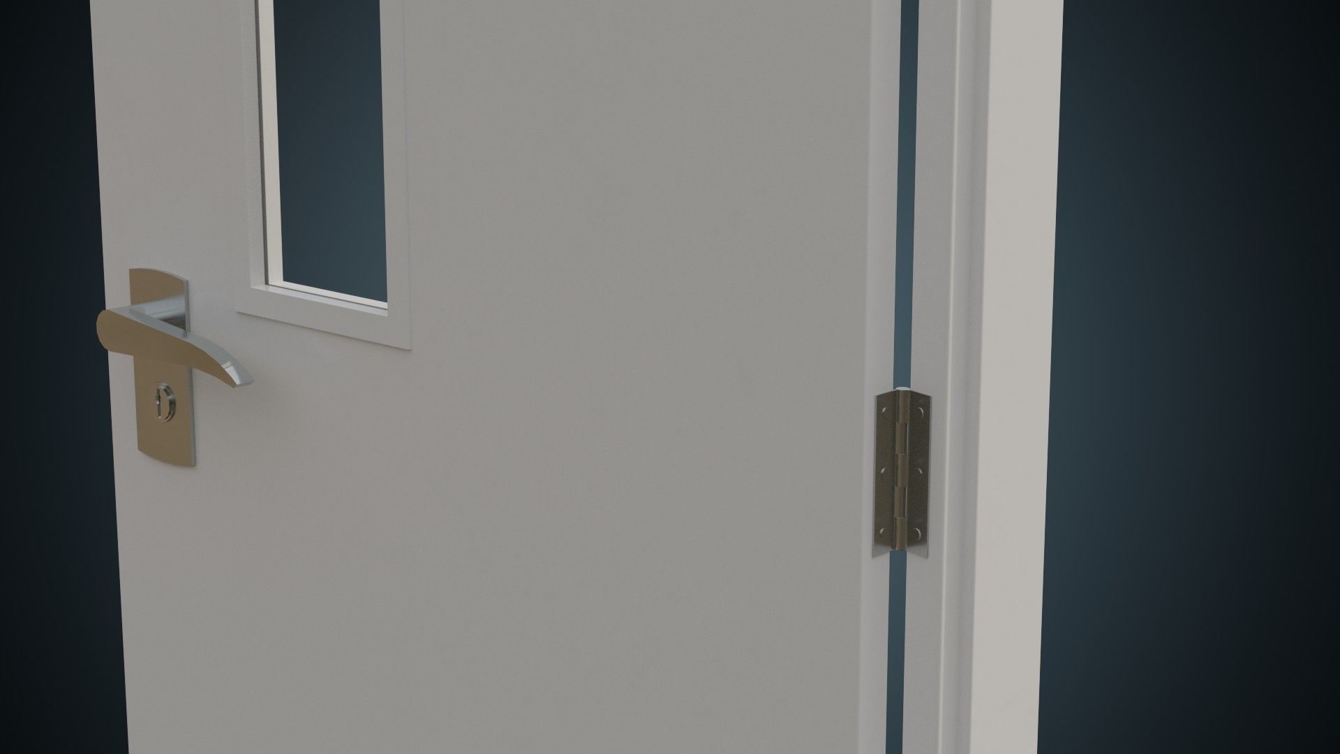 Hospital Door 2A Low-poly 3D model_8