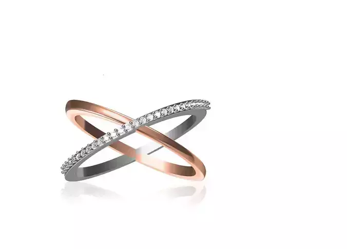 Women Wedding Engagement Ring STL OBJ FBX JCD Details