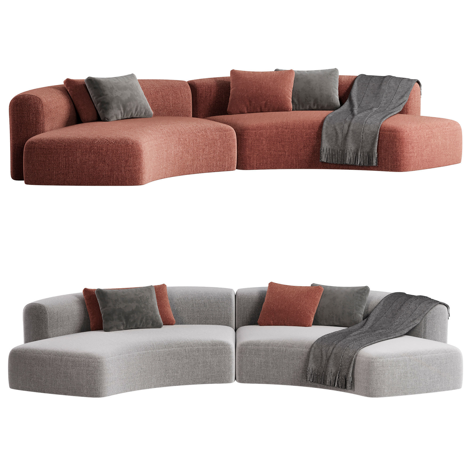 Cosy Curve Sofa 3D model_1