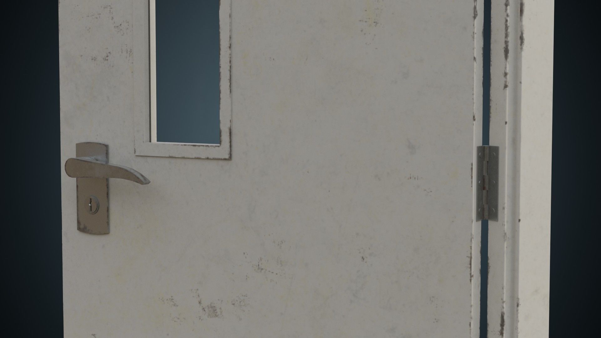 Hospital Door 2B Low-poly 3D model_8