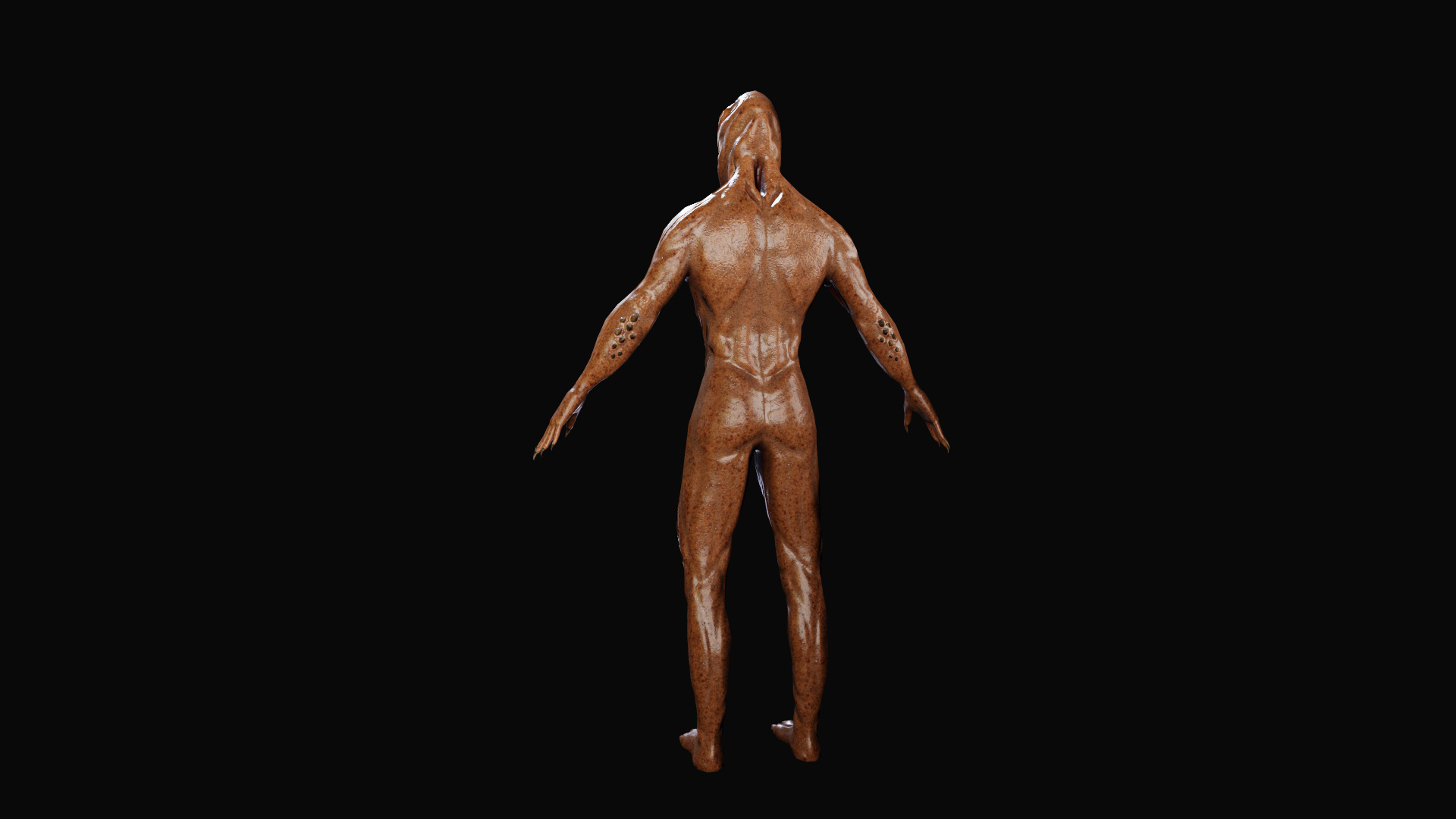 Mutant monster Low-poly 3D model_3