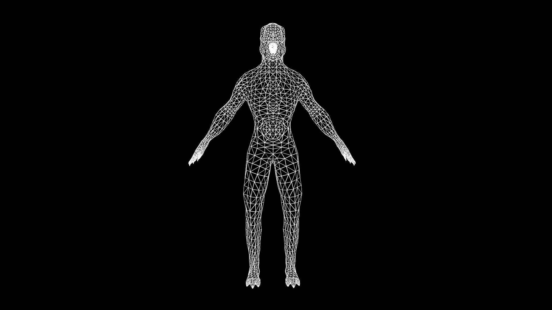 Mutant monster Low-poly 3D model_7