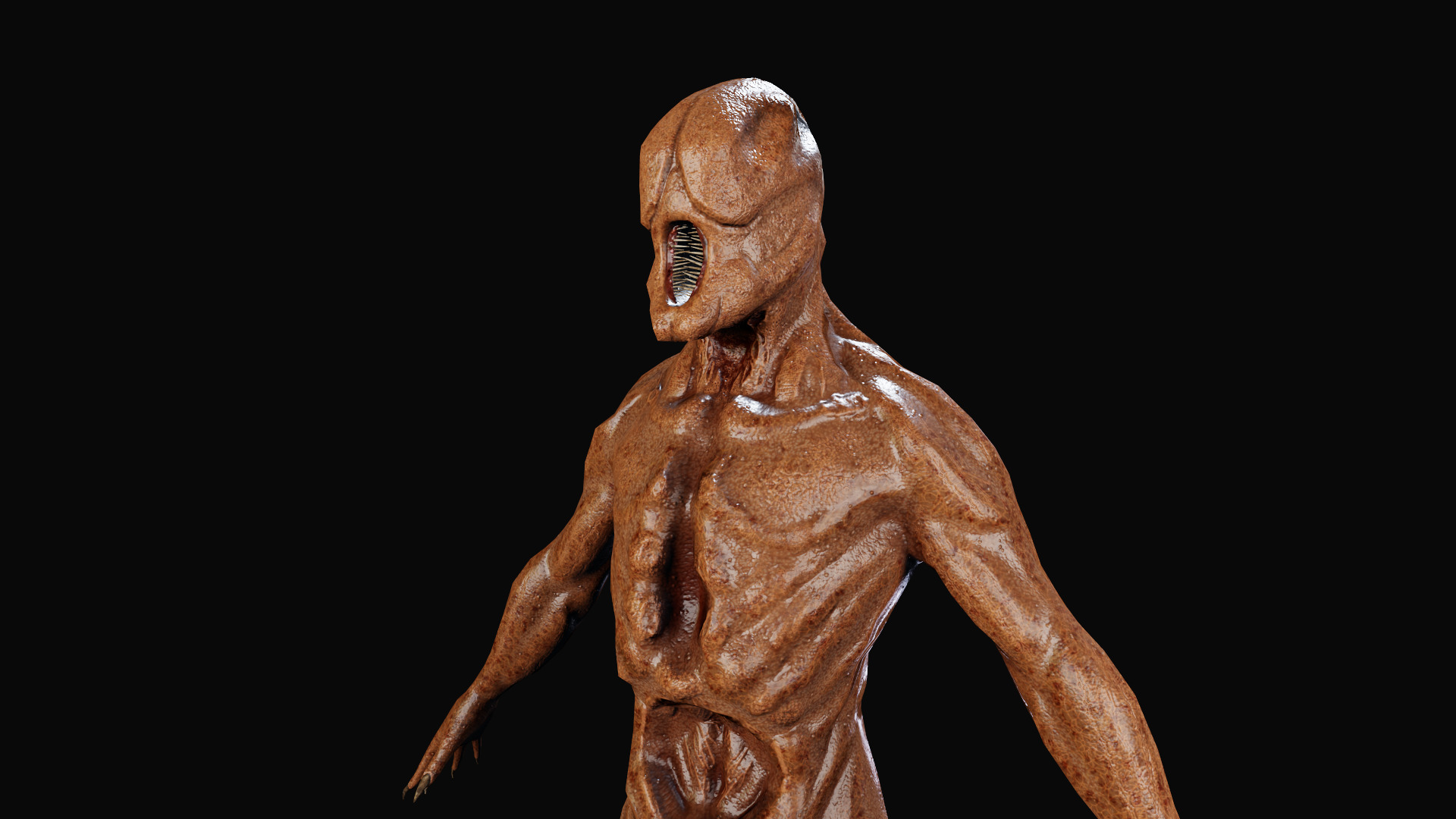 Mutant monster Low-poly 3D model_5