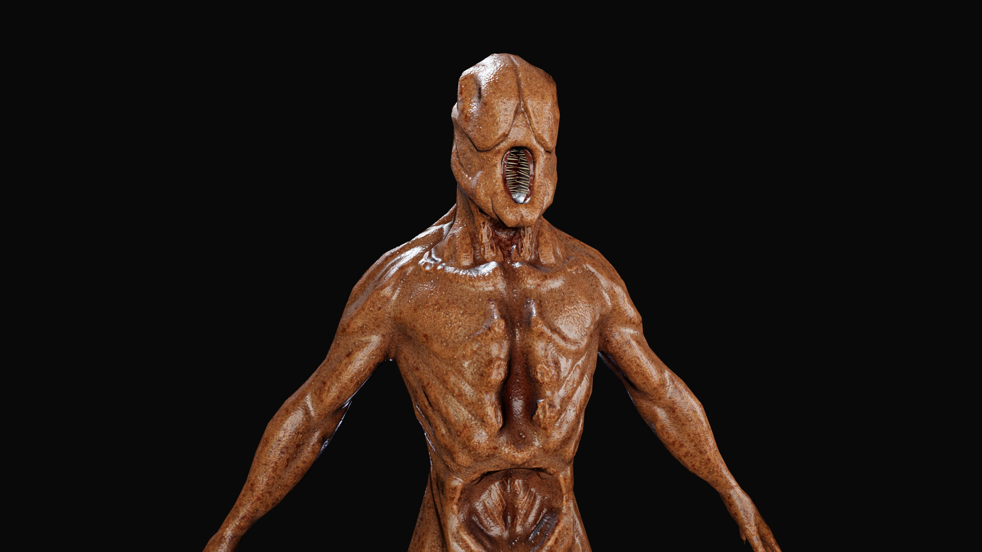 Mutant monster Low-poly 3D model_4