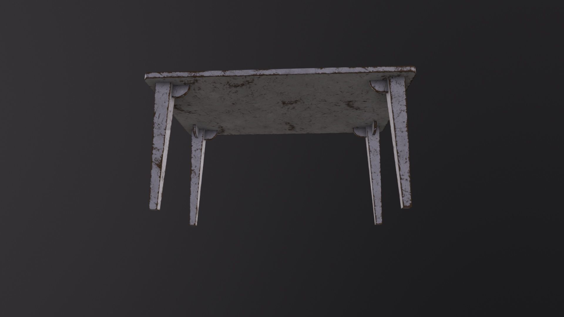 Old wooden table 3D Model Low-poly 3D model_5