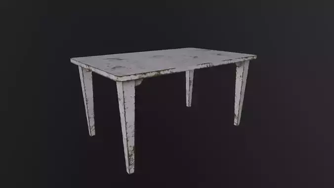 Old wooden table 3D Model