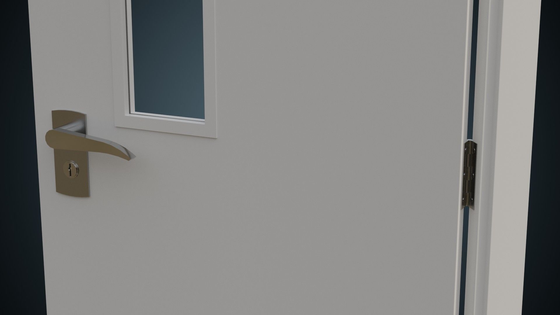 Hospital Door 2 Basic Low-poly 3D model_8