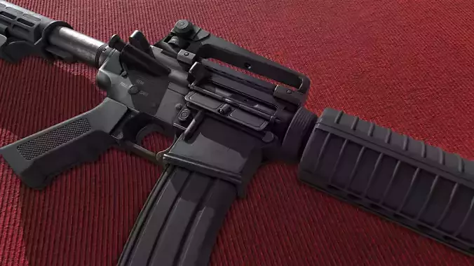 M4A1 Rifle Low-poly 3D model