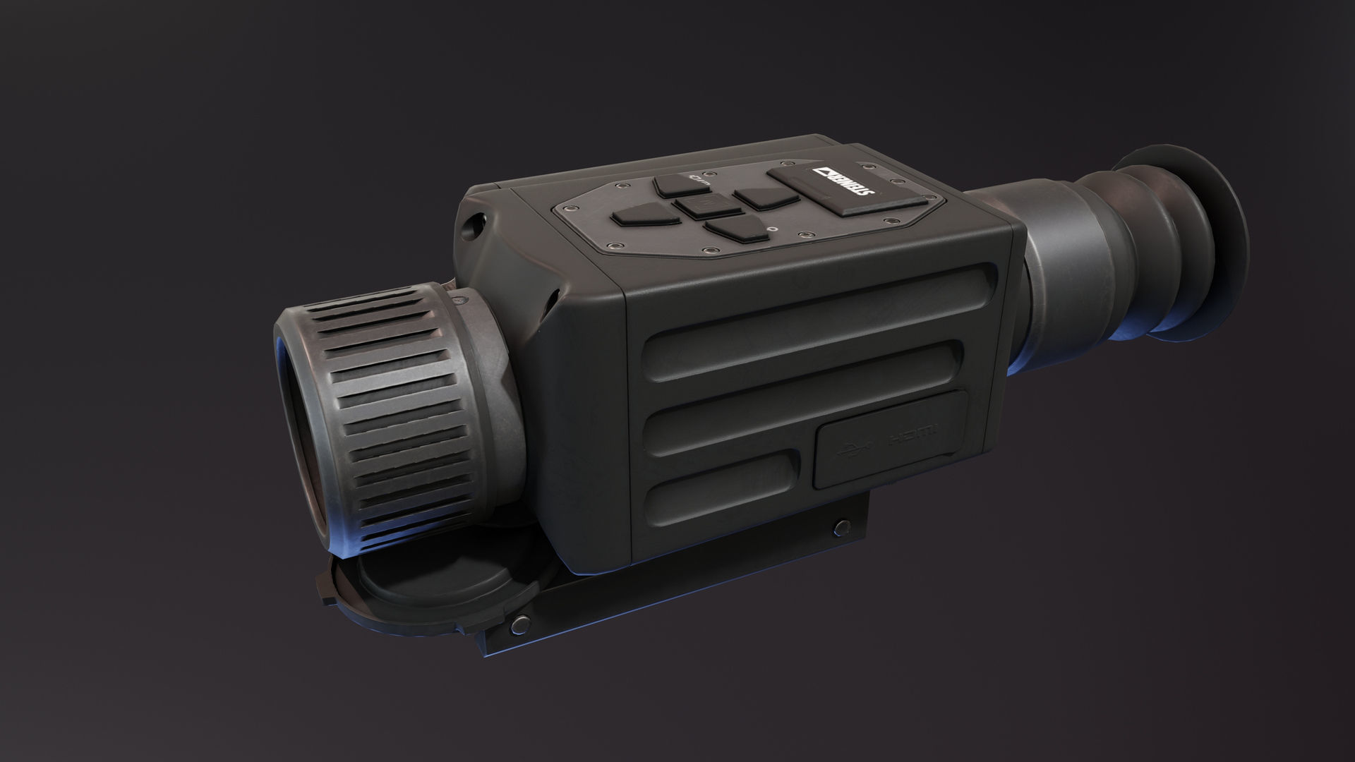 Nighthunter S35 Thermal Scope Low-poly 3D model_1