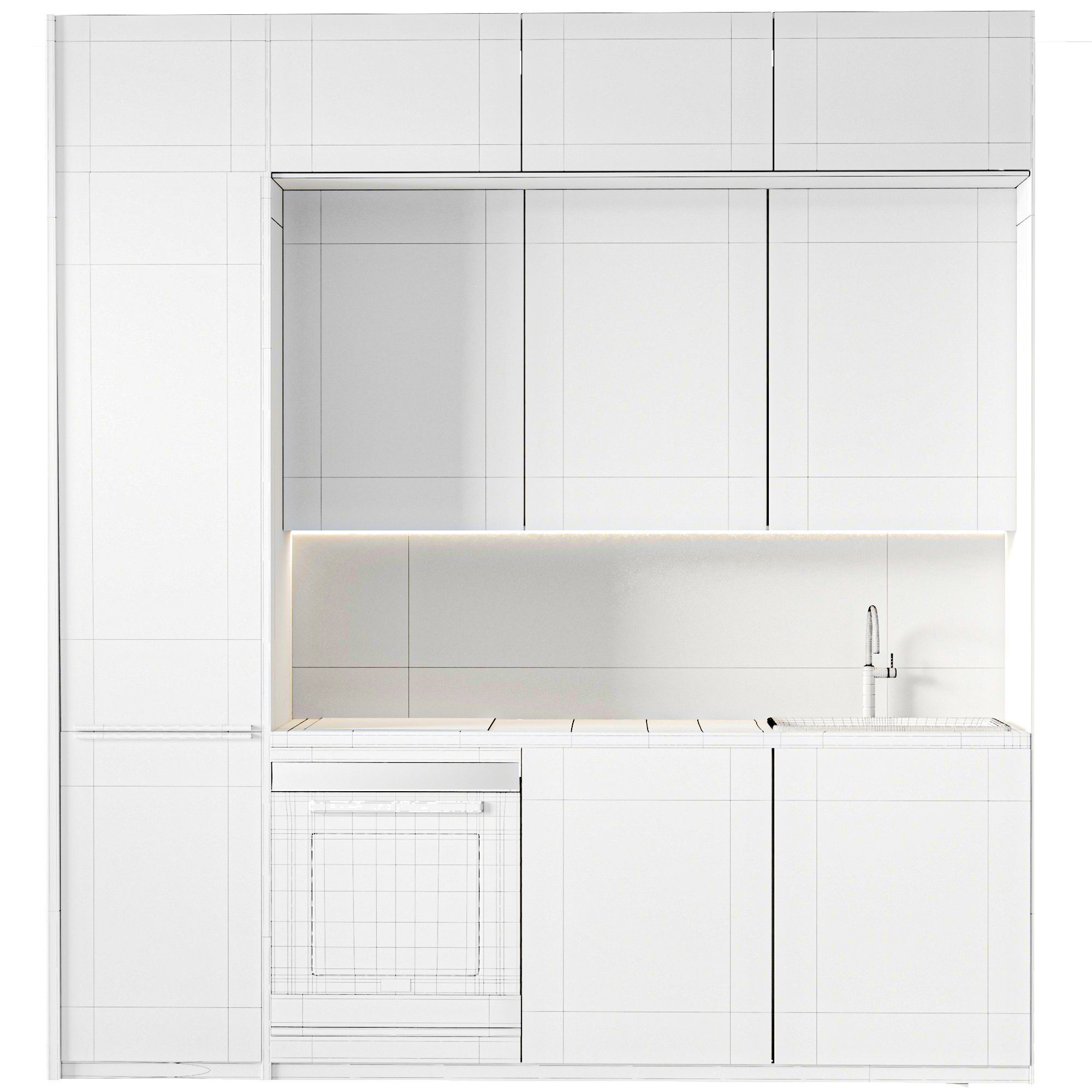  Modern Kitchen 003 3D model_2