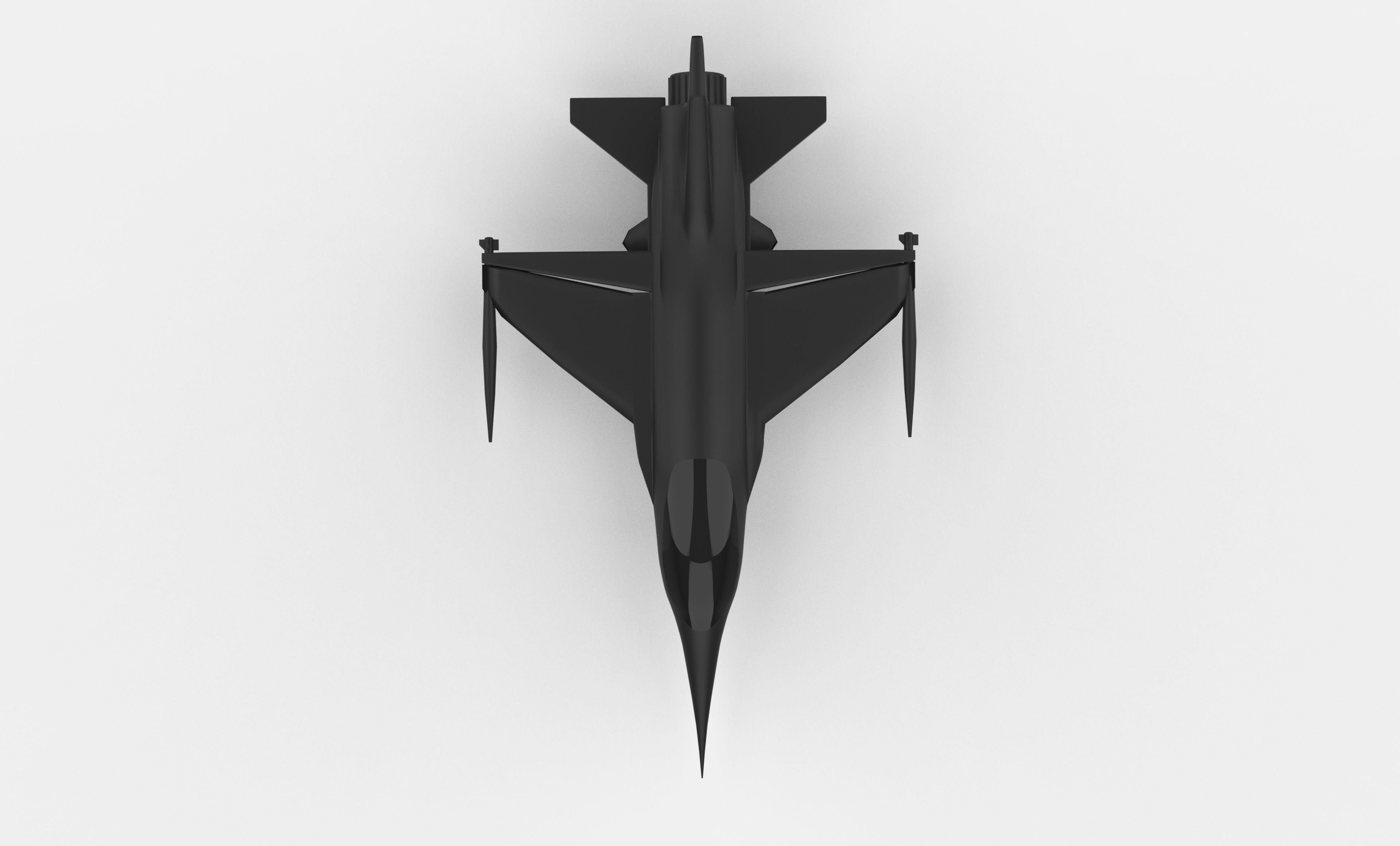 plane Low-poly 3D model_9