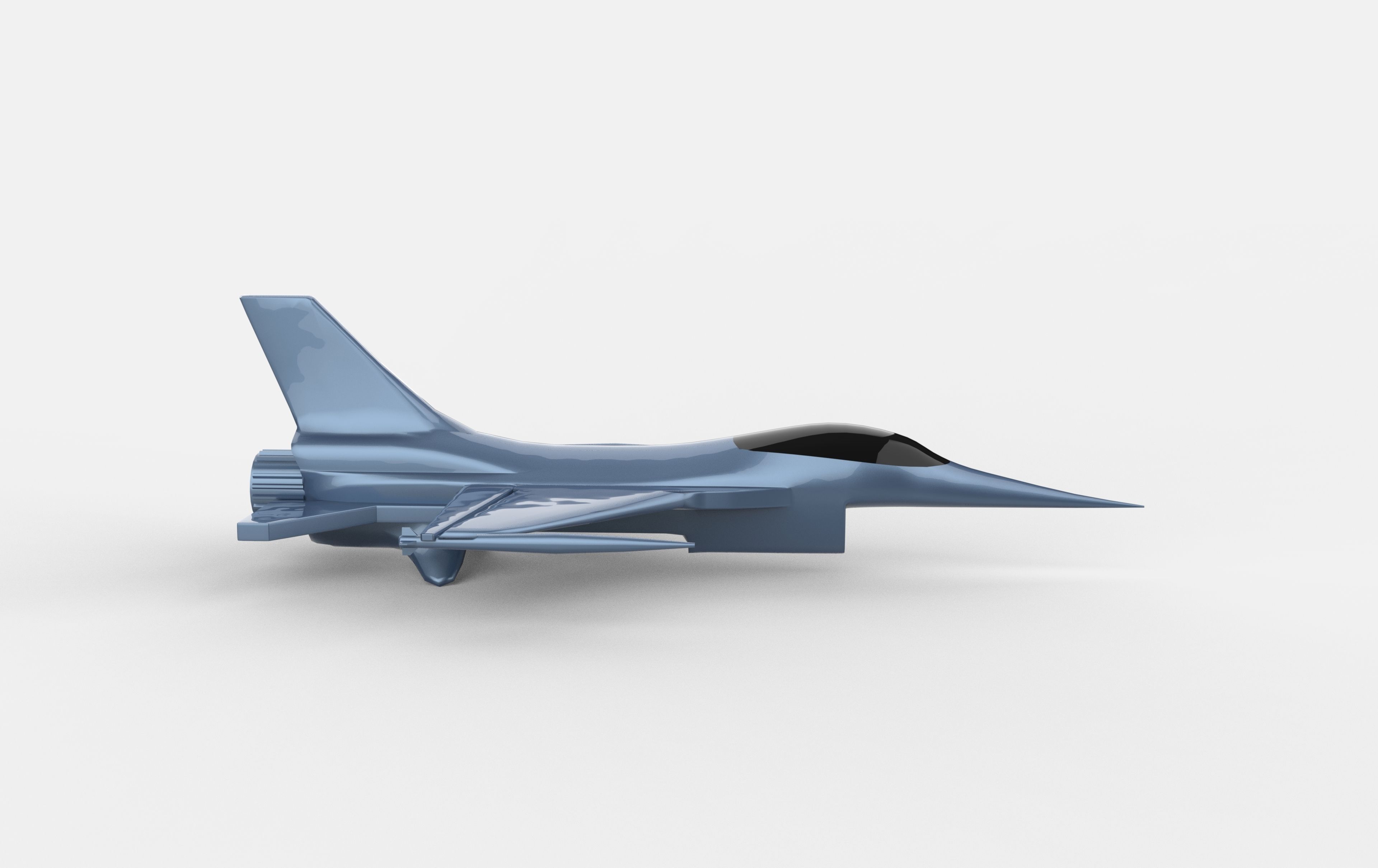 plane Low-poly 3D model_3