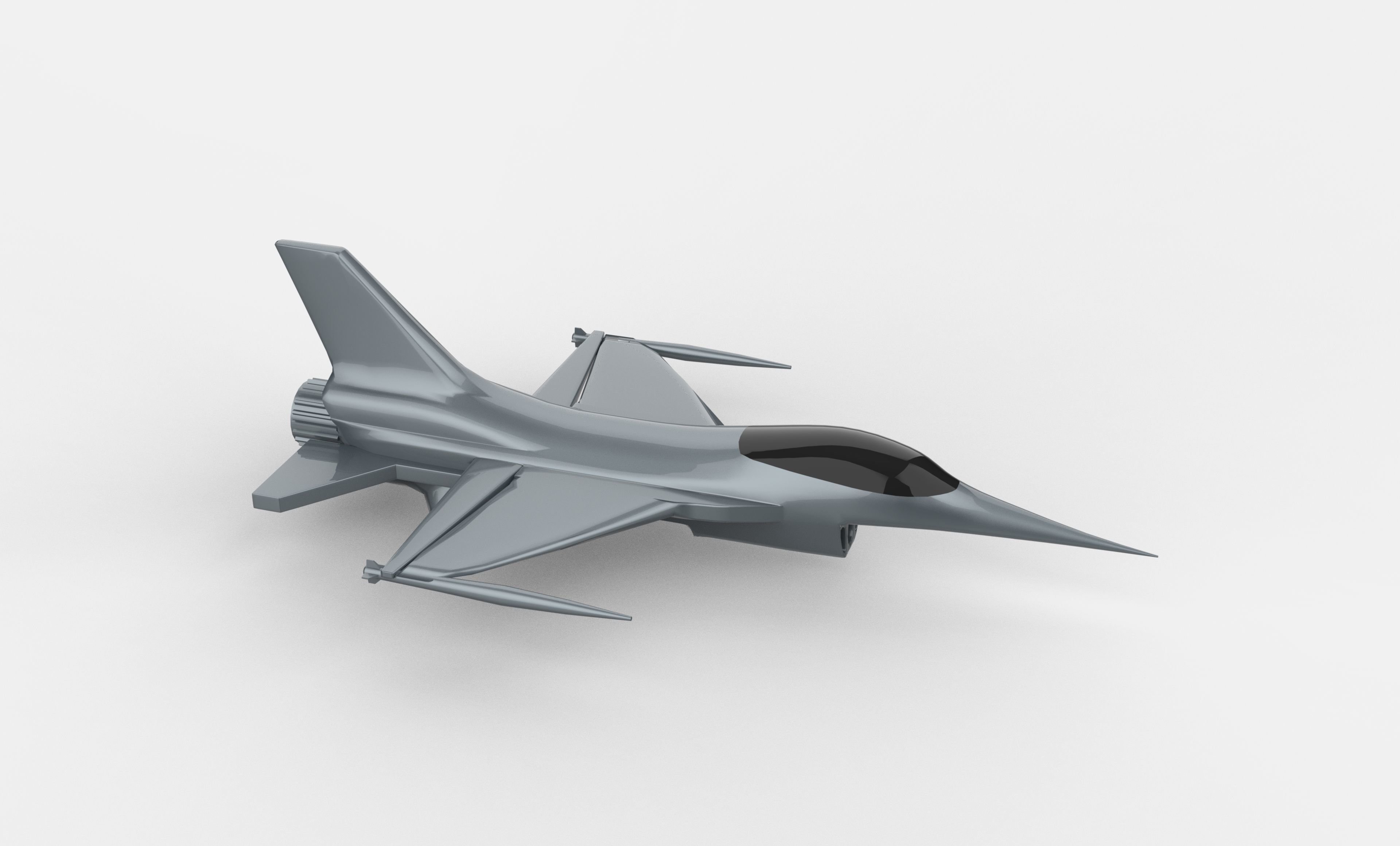 plane Low-poly 3D model_4