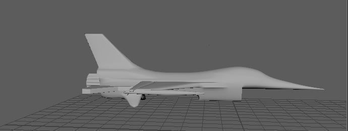 plane Low-poly 3D model_5