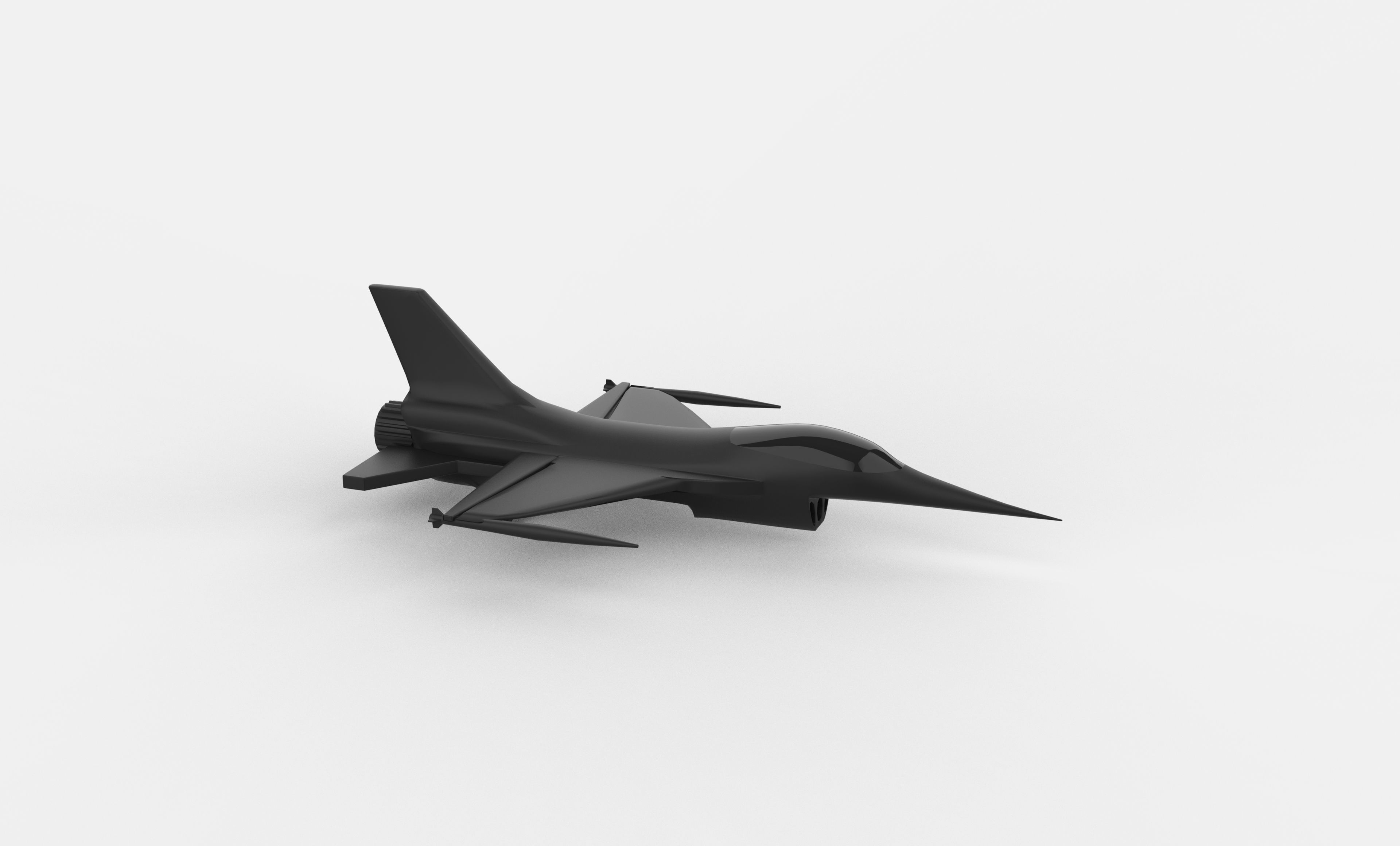 plane Low-poly 3D model_2