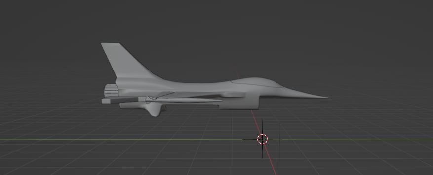 plane Low-poly 3D model_6