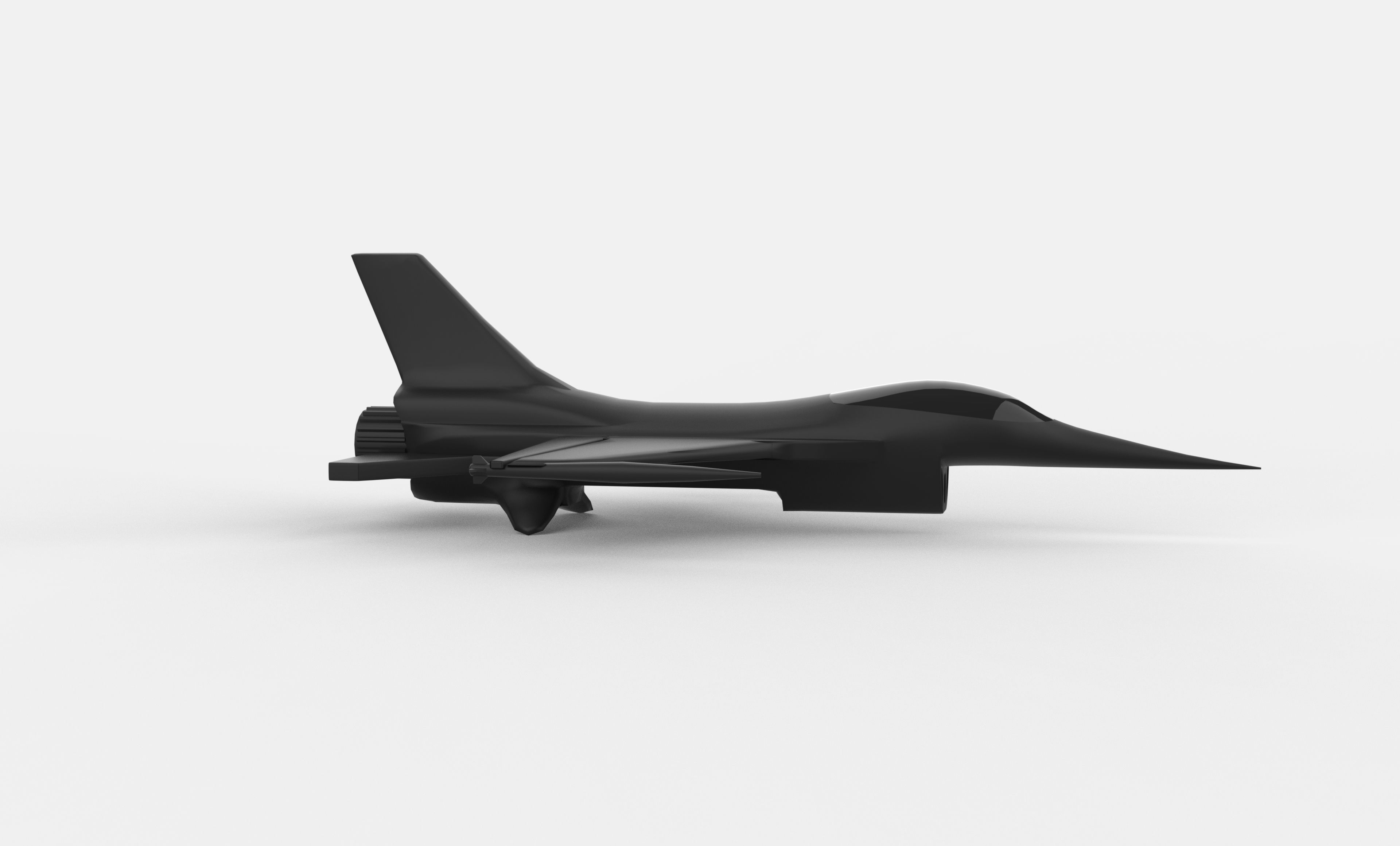 plane Low-poly 3D model_10