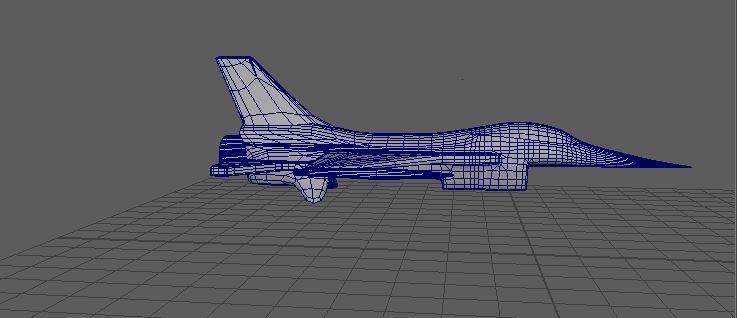 plane Low-poly 3D model_7