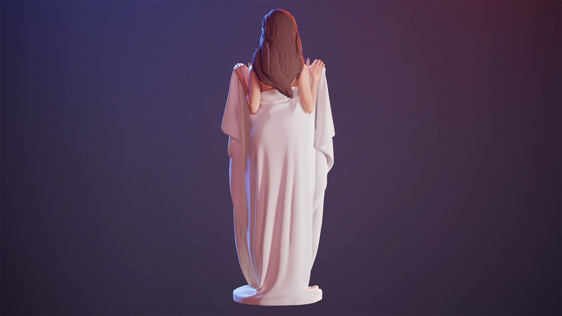 3D Print model - Cute girl in a towel d 3D print model_9