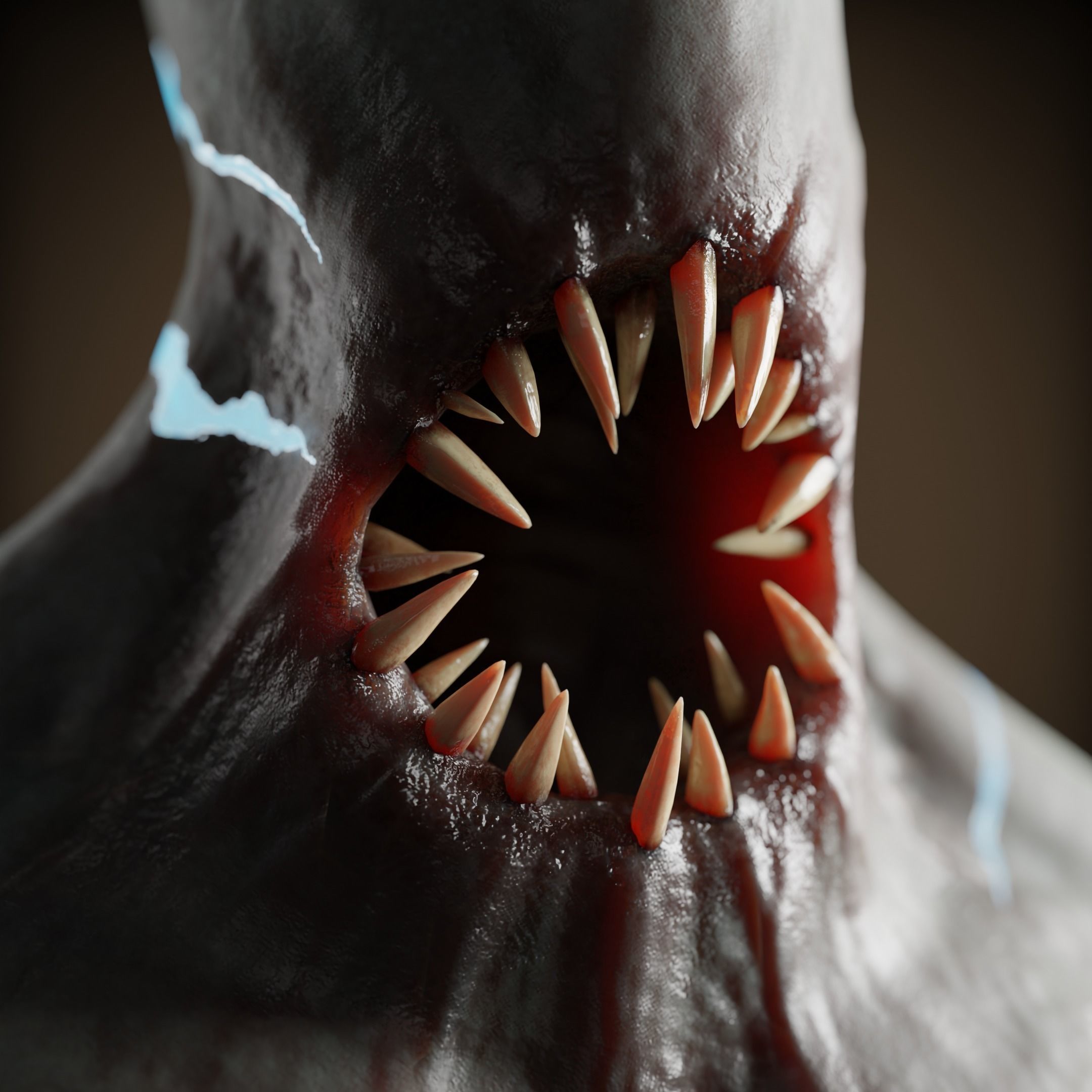 Horror creature Low-poly 3D model_2