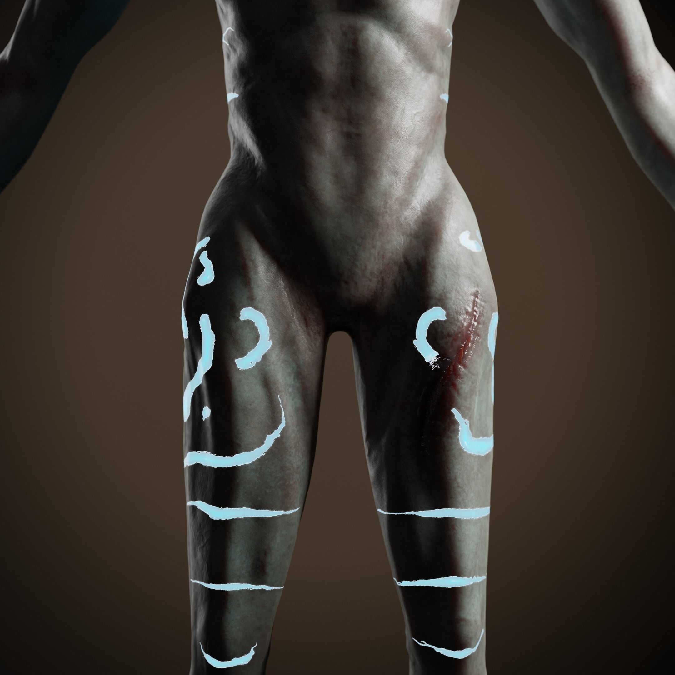 Horror creature Low-poly 3D model_12