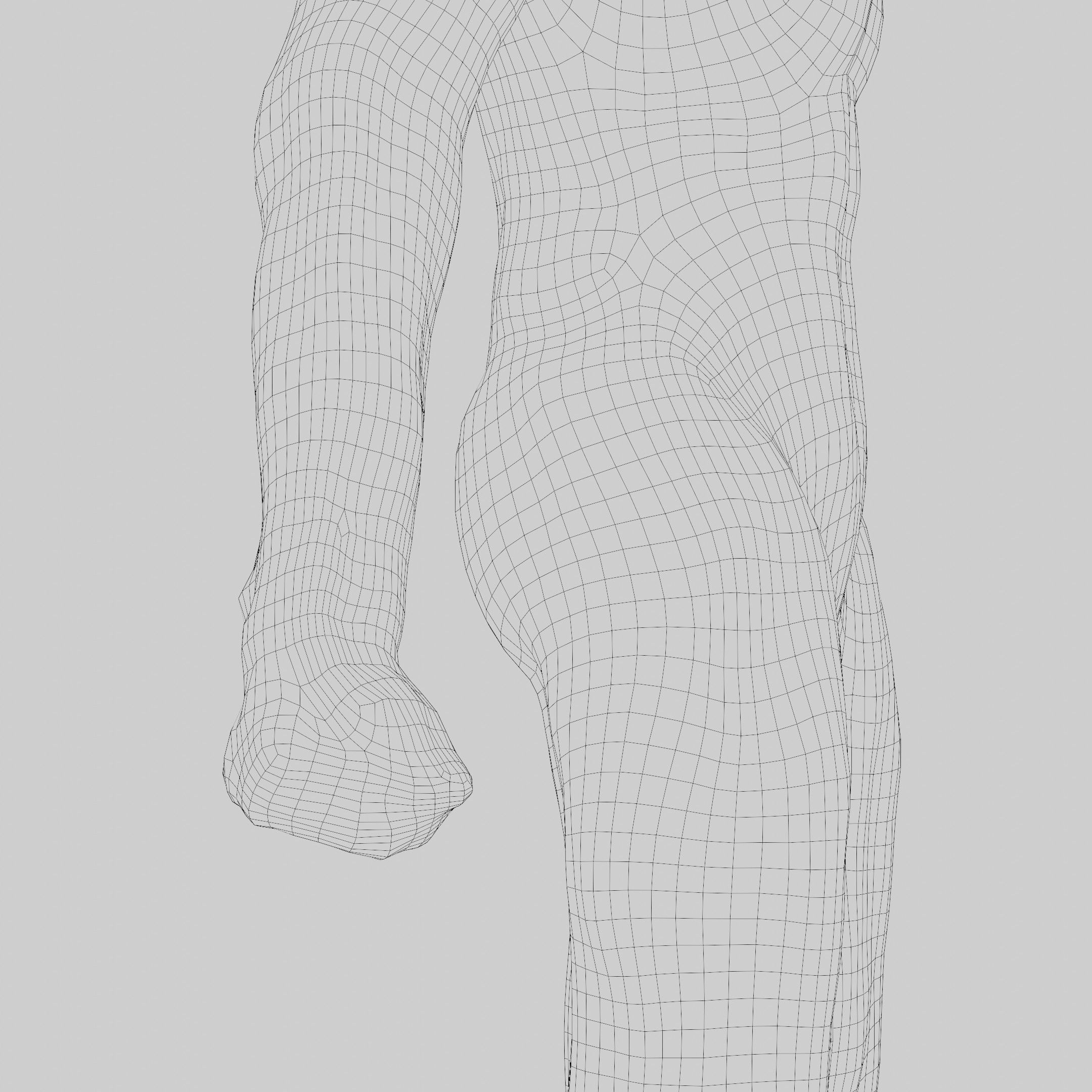 Horror creature Low-poly 3D model_15