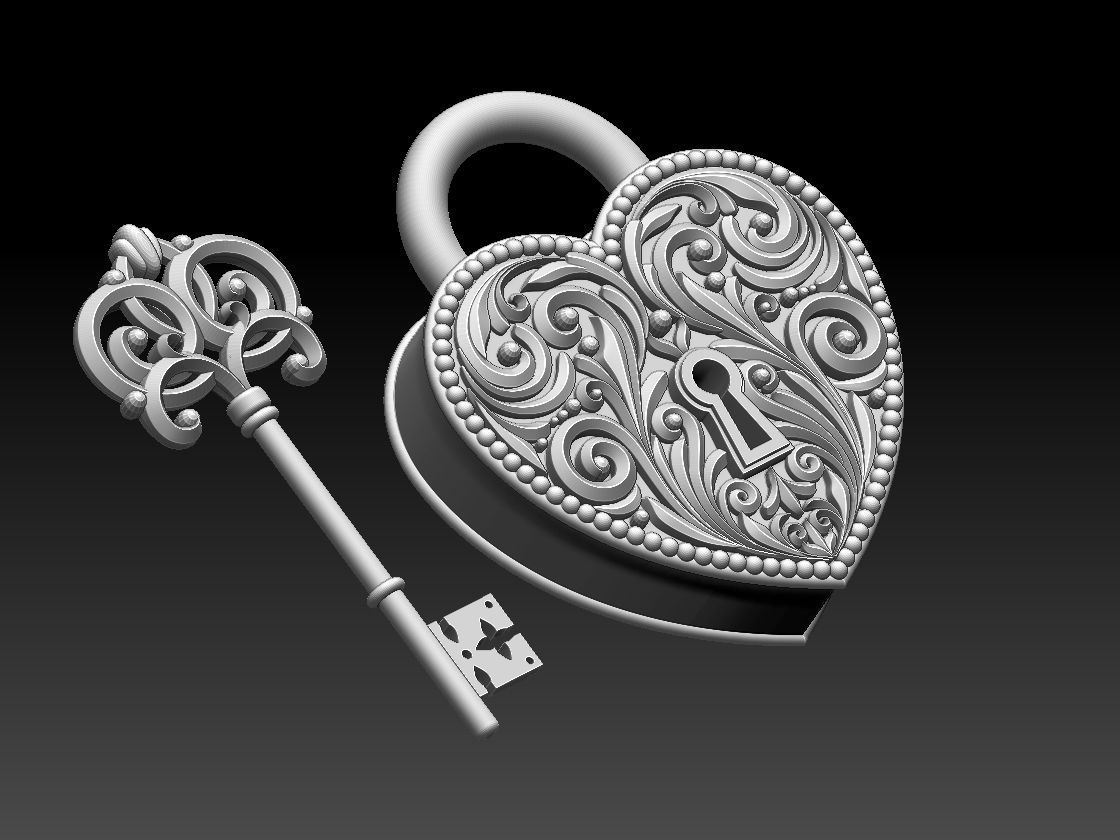KEY LOCK 3D print model_2