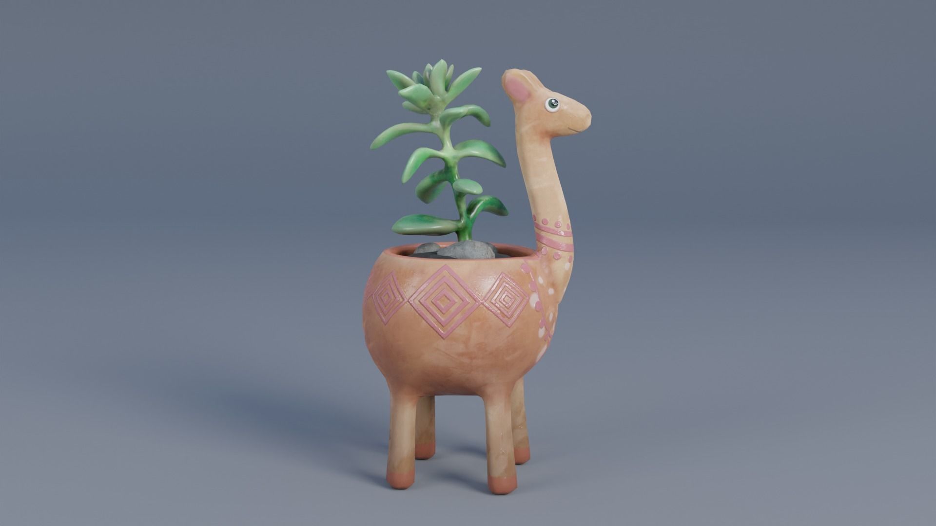 Plant  Low-poly 3D model_1
