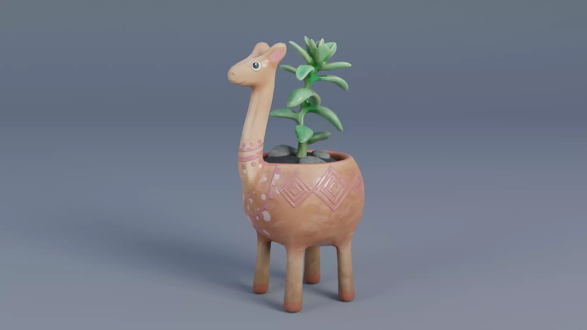 Plant  Low-poly 3D model_0