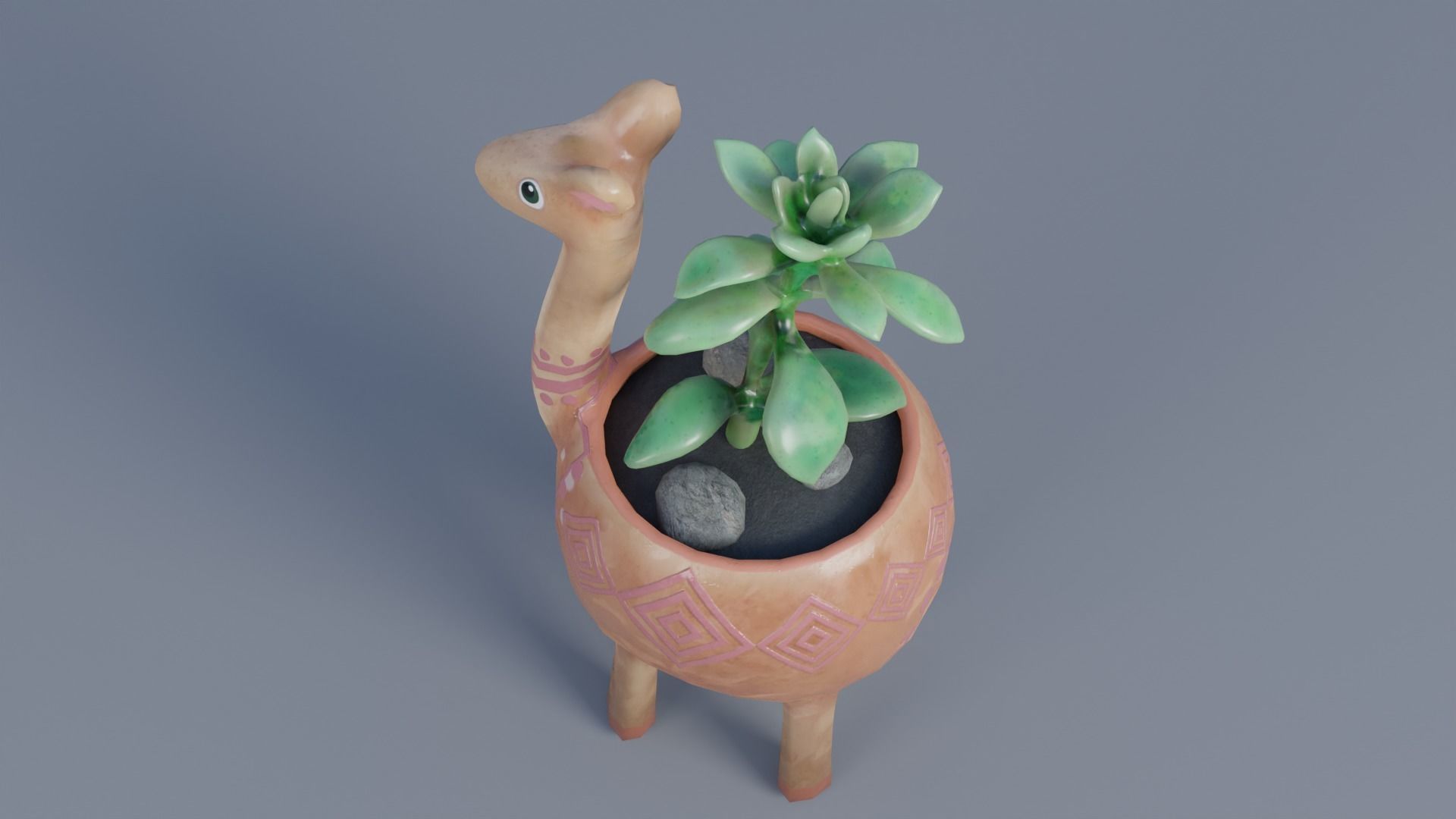 Plant  Low-poly 3D model_2