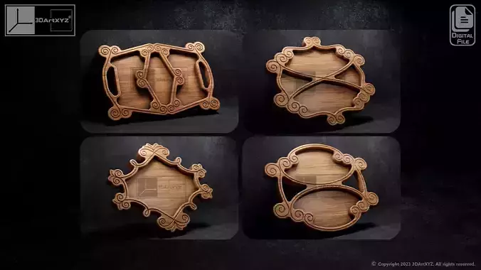 Antique Style Trays Pack - CNC Files for Wood