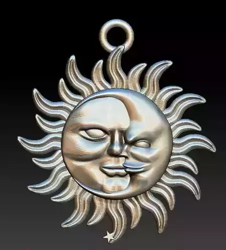 sun and moon pendant