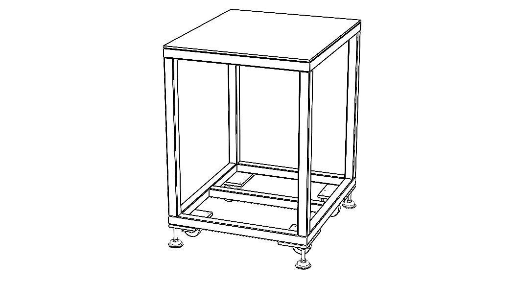 Mobile Steel Workbench WL67 3D model_1