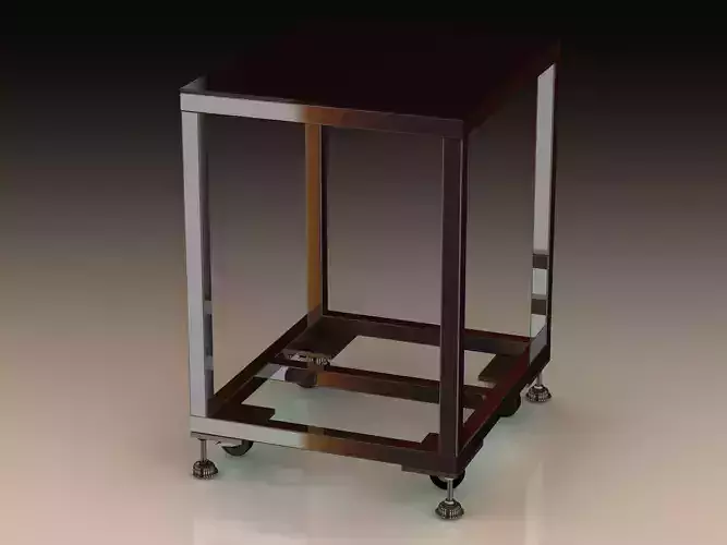 Mobile Steel Workbench WL67 3D model