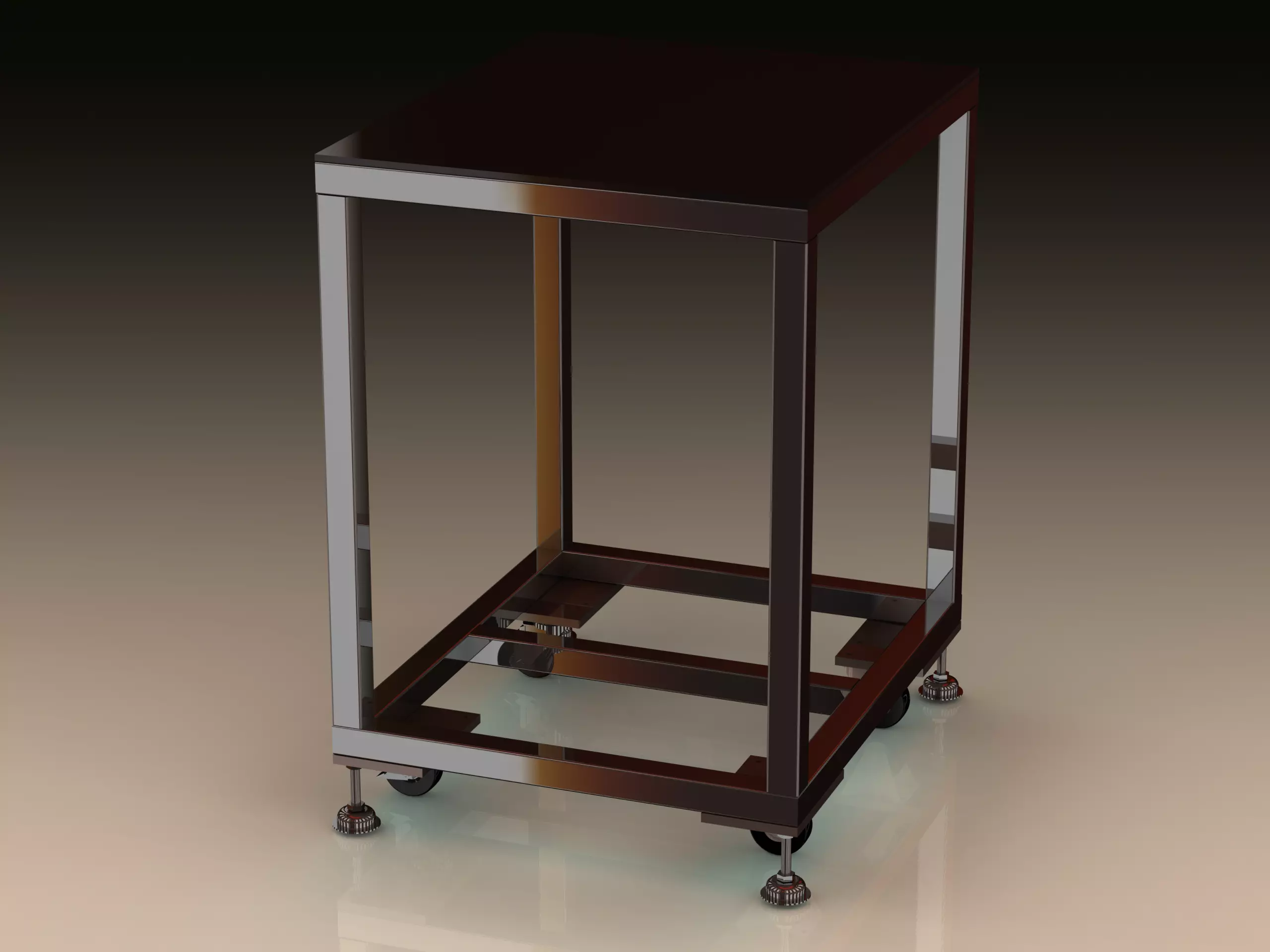 Mobile Steel Workbench WL67 3D model_0